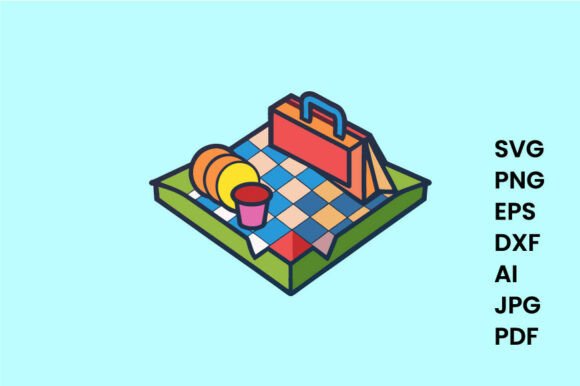 Download Family Picnic Blanket Colorful Illustrat - Family picnic Collection