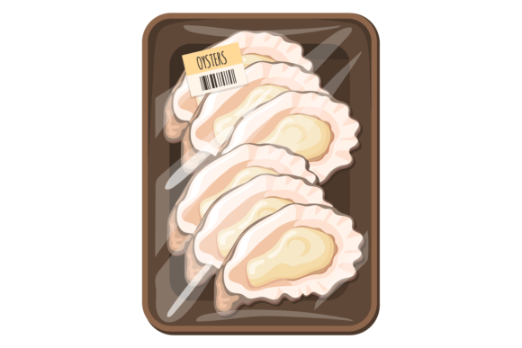 Download Oysters in Plastic Wrap. Raw Seafood Pac - Raw Collection