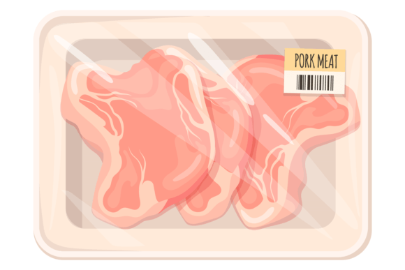Download Pork Meat Tray. Raw Food Production Cart - Raw Collection