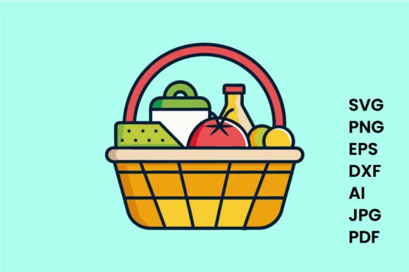 Download Family Picnic Basket Colorful Illustrati - Family picnic Collection