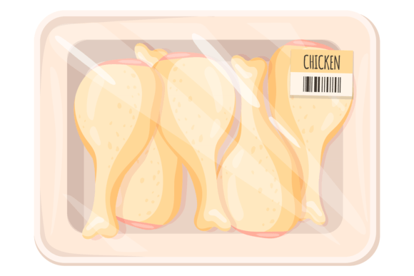 Download Raw Chicken Legs in Plastic Wrap. Store - Raw Collection