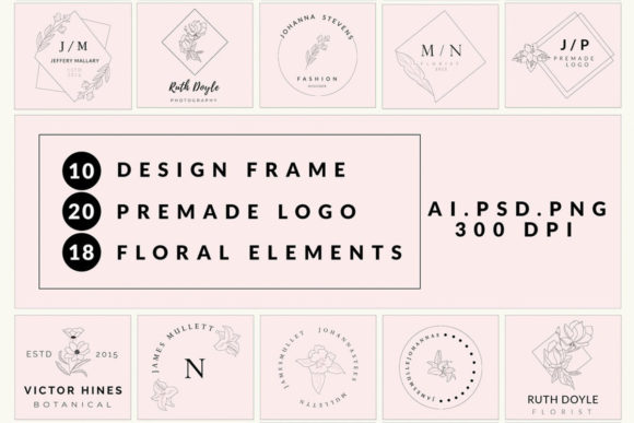 Download Hand Draw Floral Logo - Raw Collection