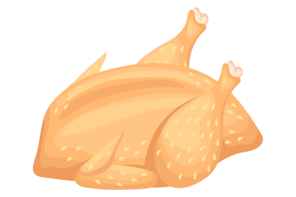 Download Chicken Cartoon Icon. Raw Food. Bird Mea - Raw Collection