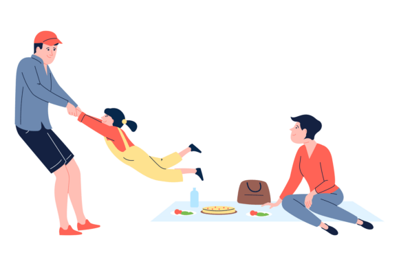 Download Family Picnic Concept. Happy Kid with Pa - Family picnic Collection