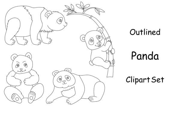 Download Hand-drawn Panda Clipart Set - Raw Collection