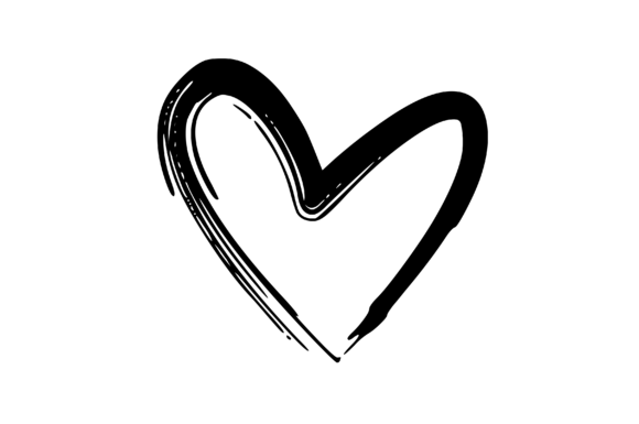 Download Rough Hand Drawn Hearts Graphic Element - Raw Collection