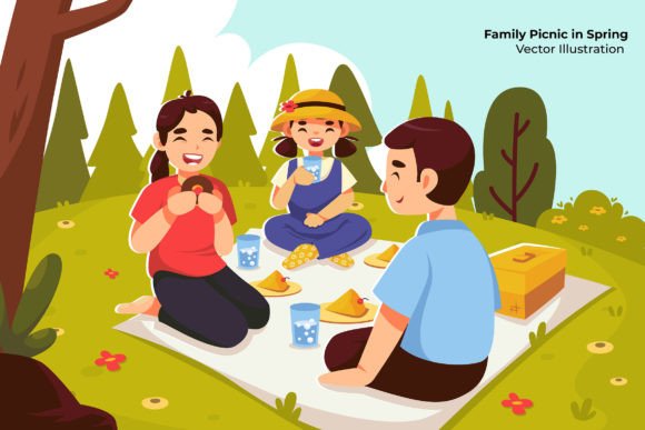 Download Family Picnic in Spring - Family picnic Collection