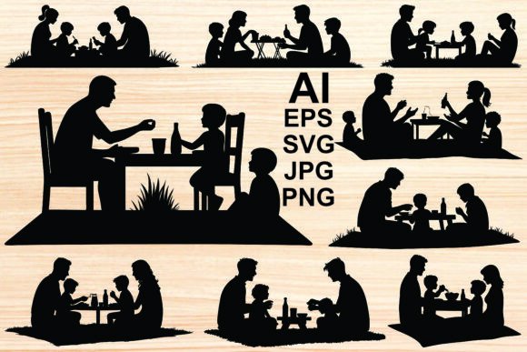 Download Family Picnic Silhouette Outdoor - Family picnic Collection