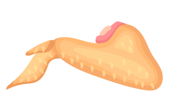 Download Chicken Wing. Cartoon Raw Food. Uncooked - Raw Collection